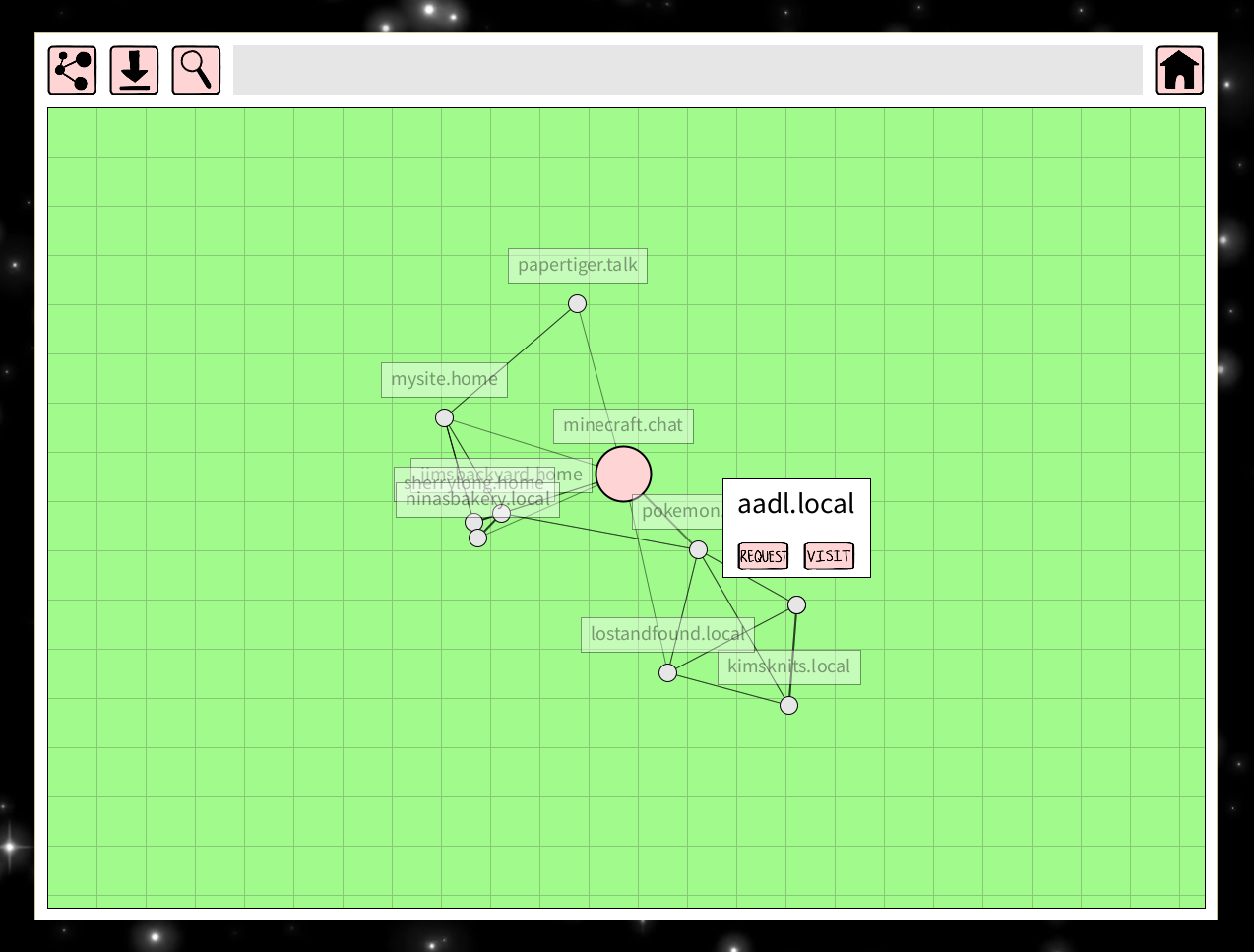 LoRaCS Client with local node graph